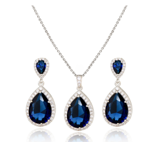 Raindrop Zircon Jewelry Set