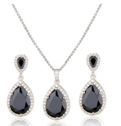 Raindrop Zircon Jewelry Set