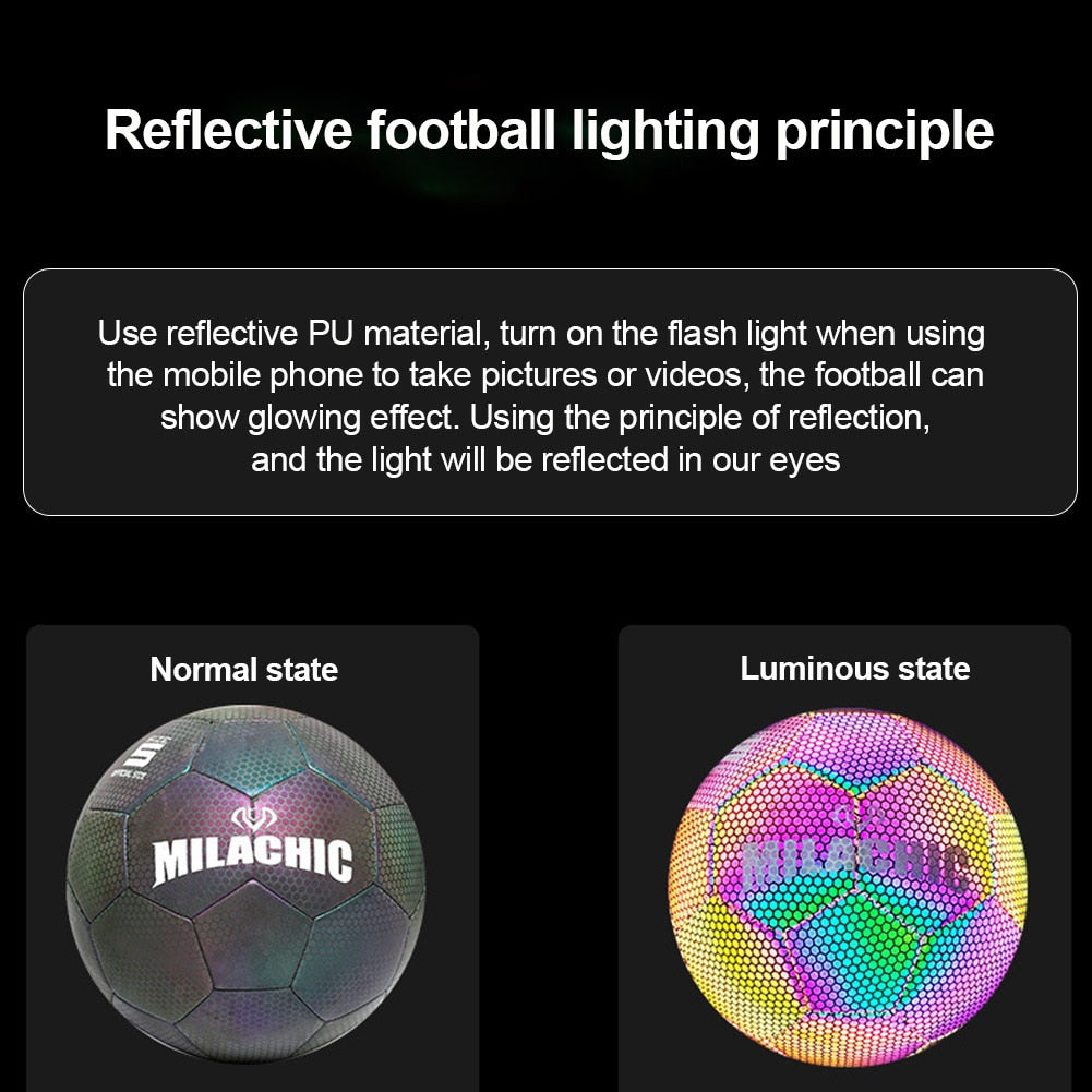 Holographic Glowing Soccer Ball