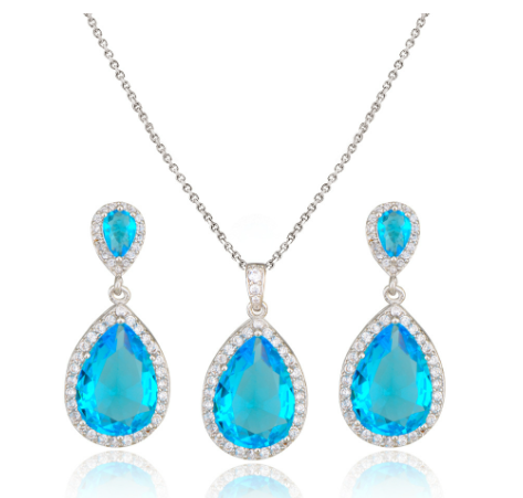 Raindrop Zircon Jewelry Set