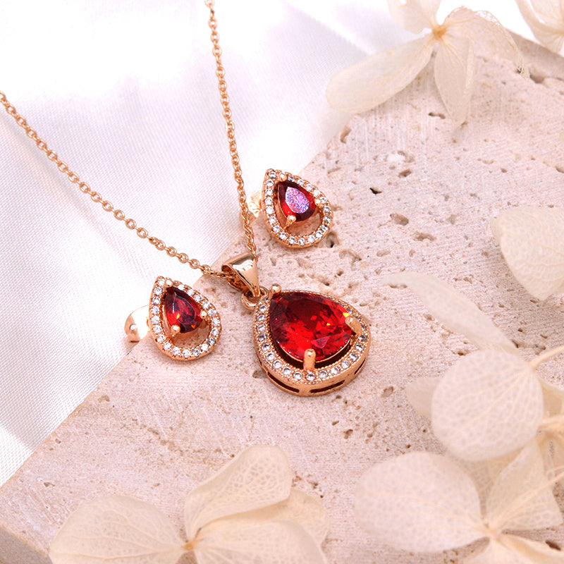 Raindrop Zircon Jewelry Set