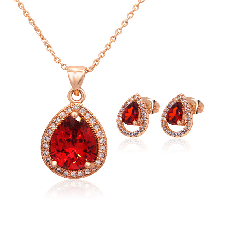 Raindrop Zircon Jewelry Set