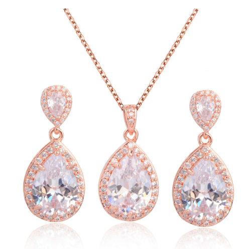 Raindrop Zircon Jewelry Set