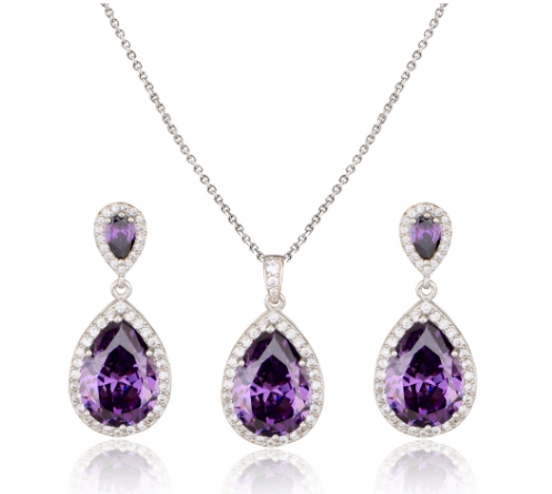 Raindrop Zircon Jewelry Set